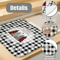 thumbnail image 4 of Dish Drying Mat for Kitchen Counter Large 18" x 24" Buffalo Plaid Christmas Tree Absorbent Microfiber Dishes Drainer Rack Mats Pad Reusable Washable, 4 of 6