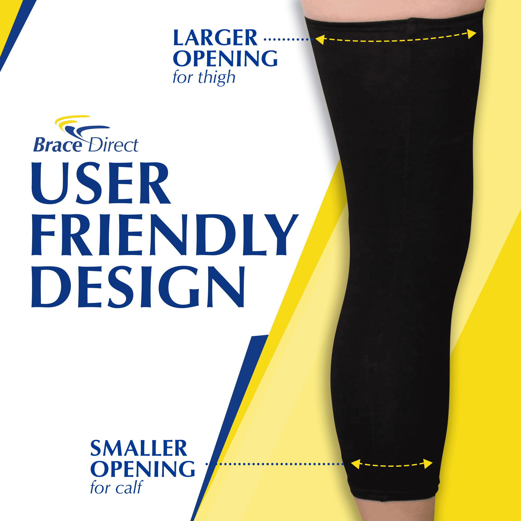 Brace Direct Knee Brace Undersleeve - Breathable Compression Sleeve for Maximum Comfort
