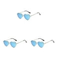 thumbnail image 4 of Gafas de sol Qarigey en forma de corazón y de múltiples colores marco de Metal dorado plateado azul cielo, 4 of 6