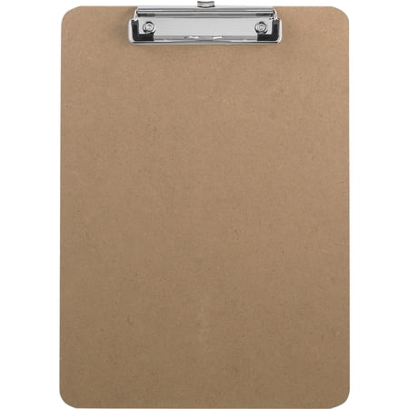 Sparco Hardboard Clipboard w/Rubber Grips 9"x12-1/2" Brown 20894