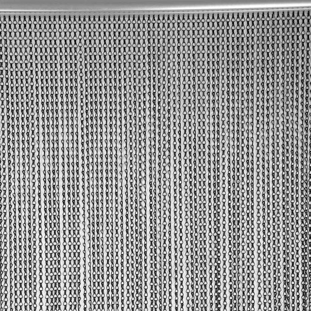 TOPINCN Metal Curtains,90*214.5cm Aluminium Metal Chain Strip Curtain Fly Pest Insect Control Decoration Door Screen, Chain Curtain