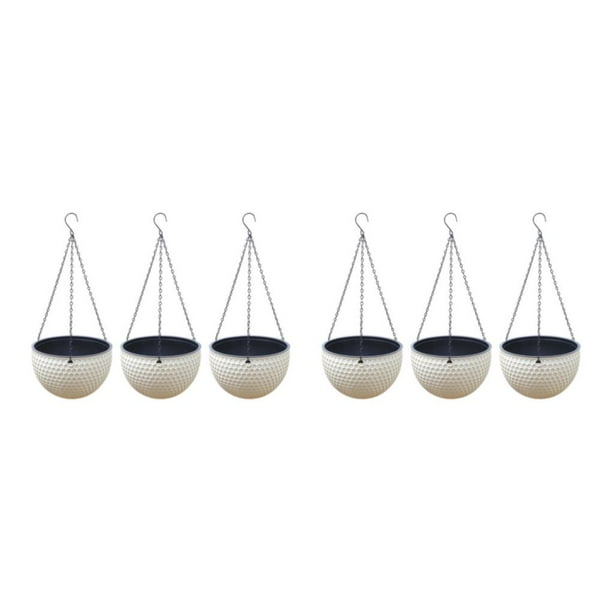 Wosthever Macetas elegantes de 3 piezas para interior y jardín, maceteros para plantas colgantes, materiales de jardín para interiores y Type6 NO6