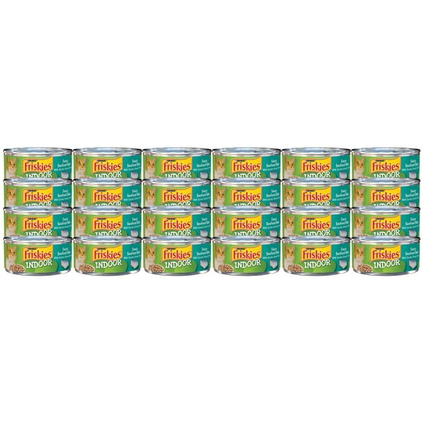 Friskies Indoor Saucy Seafood Bake Wet Cat Food in Sauce Value Pack, 5.