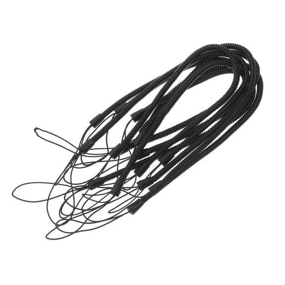FRCOLOR 10pcs Touchscreen Tether Retractable Stylus Pens Lanyard Anti-Loss Tablets Rope Touchscreen Pens Holder Black Coiled Pen Strap