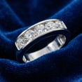 thumbnail image 4 of Pompeii 1 1/4ct Diamond Wedding Ring Channel Set Mens Ring 14k White Gold (G/H,I1), 4 of 5
