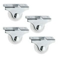 thumbnail image 2 of 12 Pcs Plaque Métallique Fixe pour Chaise de Meuble 1 Pouce Diamètre Roulettes Rigides PP Pièces de Modèle DIY Blanc, 2 of 7