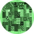 thumbnail image 1 of Ahgly Company Indoor Round Abstract Emerald Green Contemporary Area Rugs, 8' Round, 1 of 4