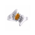 thumbnail image 1 of Rylos Floral Designer Ring with 6X4MM Oval Gemstone & Sparkling Diamonds in Sterling Silver- Birthstone Tiger Eye Jewelry Size 9, 1 of 7