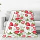 thumbnail image 1 of Fotbe Strawberry1 Manta de Franela Acolchonada con Estampado, Súper Suave y Esponjosa, Extra Grande para Sofá, Cama, Uso Todo el Año-60"x50", 1 of 7