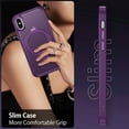 thumbnail image 6 of for iPhone Xs Max Case  with Ring Stand[Compatible with Magsafe], Full Body Protective Cover Slim Shockproof Kickstand Phone Case for Apple iPhone Xs Max 6.5", Deep Purple, 6 of 16