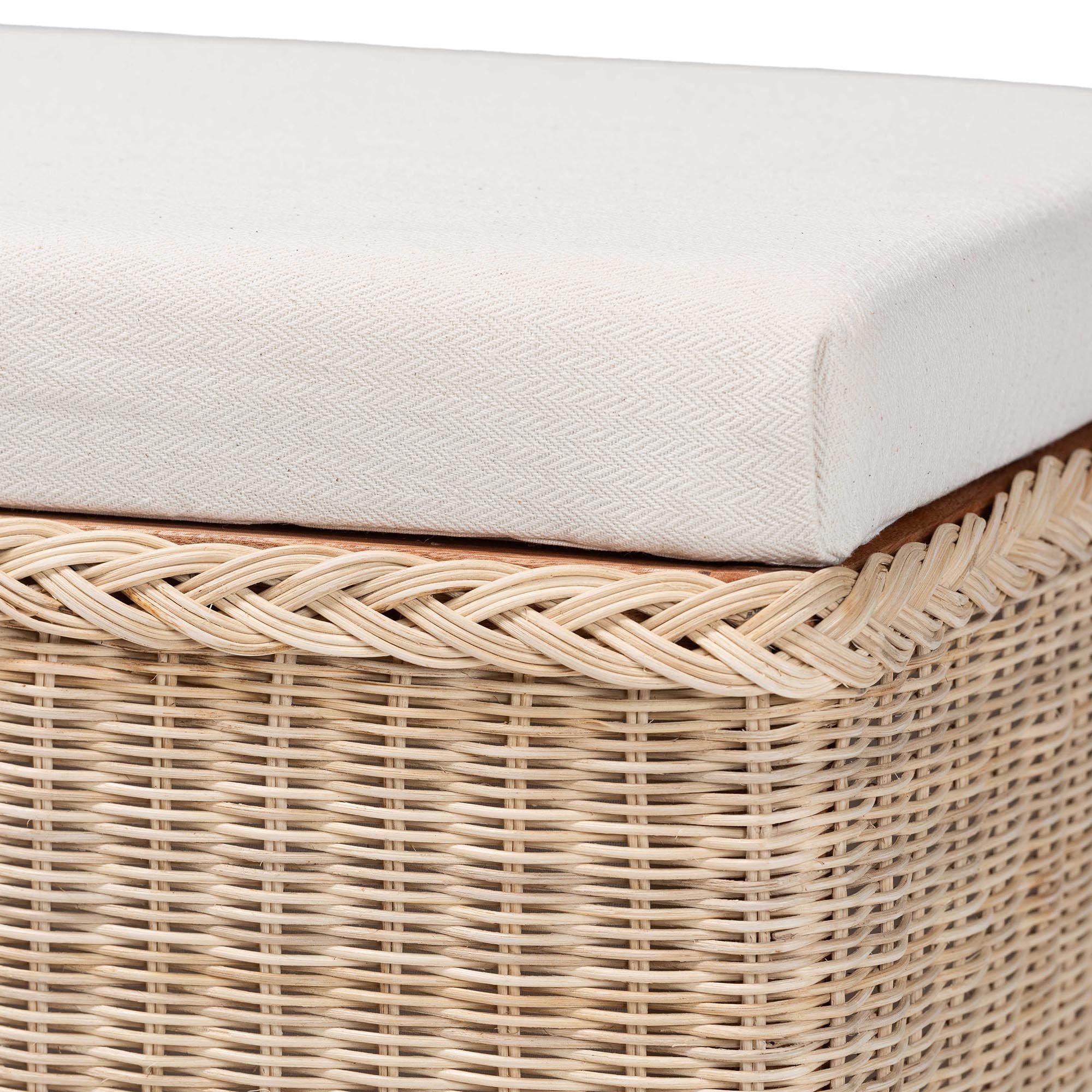 bali & pari Barid Boho Storage Bench, 19"H, Natural