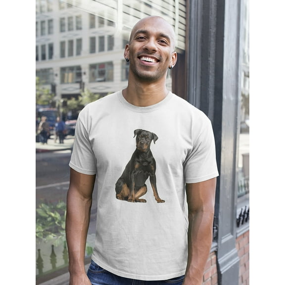 Rottweiler Dog Confused T-Shirt Men -Image by Shutterstock, Male Small