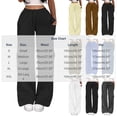 thumbnail image 4 of akafmk Womens Cargo Sweatpants Fall Wide Leg Sweatpants Elastic Waist Drawstring Winter Workout Hiking Stretch Casual Sweatpants, Size XL, 4 of 7