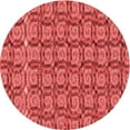 thumbnail image 1 of Ahgly Company Tapis Rond Lavable en Machine Intérieur Transitionnel Rouge, 4 Pieds Rond, 1 of 7