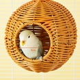 thumbnail image 6 of Round Parrots House With Simulated Rattan Texture Bird Nest For Pet Birds Round Resting Hammock Cage Accessories, 6 of 9