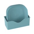 thumbnail image 1 of Set of 5 Plastic Plates With Holder Durable Shatterproof Deep Plates Solid, 1 of 3