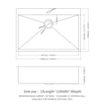 thumbnail image 2 of 33x22x9 Inches, 18 Gauge Stainless Steel Undermount Single Bowl Top Mount Kitchen Sink., 2 of 8