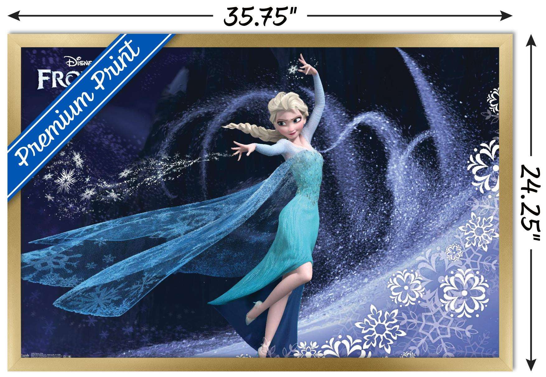muis of rat Erfgenaam Uit Disney Frozen - Elsa Wall Poster, 22.375" x 34", Framed - Walmart.com