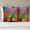 thumbnail image 3 of Seasonal Tree Painting Pillow Covers - Watercolor Leaf Pillow Cases 20x20 Abstract Nature Botanical Throw Pillows Set of 2 Farmhouse Home Decor for Room Bed Outdoor, 3 of 6
