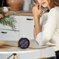 thumbnail image 7 of Yiaed Tropical Flower Print Travel Jewelry Case Bridesmaid Gift Boxes Jewelry Travel Organizer Small Round Jewelry Box Mini Storage-Black, 7 of 7