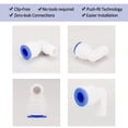 thumbnail image 3 of Conector de tubo de purificador de agua rápido Uxcell de macho de 1/4 de pulgada a hembra de 3/8 de pulgada, plástico blanco, 5 piezas, 3 of 7