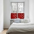 thumbnail image 4 of Red Christmas Kitchen Curtain 2 Panels Tiers Curtains 24 Inch Length, Xmas Balls Winter Snowflake Curtains Rod Pocket Curtains Window Drapes Treatment Window Cafe Curtains, 4 of 5