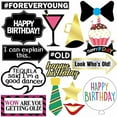 thumbnail image 4 of Funny Birthday Photo Booth Props - 47 Pieces - 21st - 30th - 40th - 50th - 60th - 70th - 80th - 90th - Birthday Party Supplies, Decorations and Favors Multi Color, 4 of 7