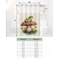 thumbnail image 6 of No Hook Shower Curtain with Snap in Liner, Frog Mushroom Watercolor Plant Leaves Linen Hotel Shower Curtains for Bathroom, Washable Shower Curtain Liner Set with Mesh Top Window, 48"x72", 6 of 6