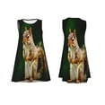 thumbnail image 7 of Uemuo Squirrels Eating Peanuts On The Tree Pattern Women’s Sleeveless Dress – Casual Summer A-Line Dress, Stylish and Comfortable Sundress for Hot Weather, 7 of 7