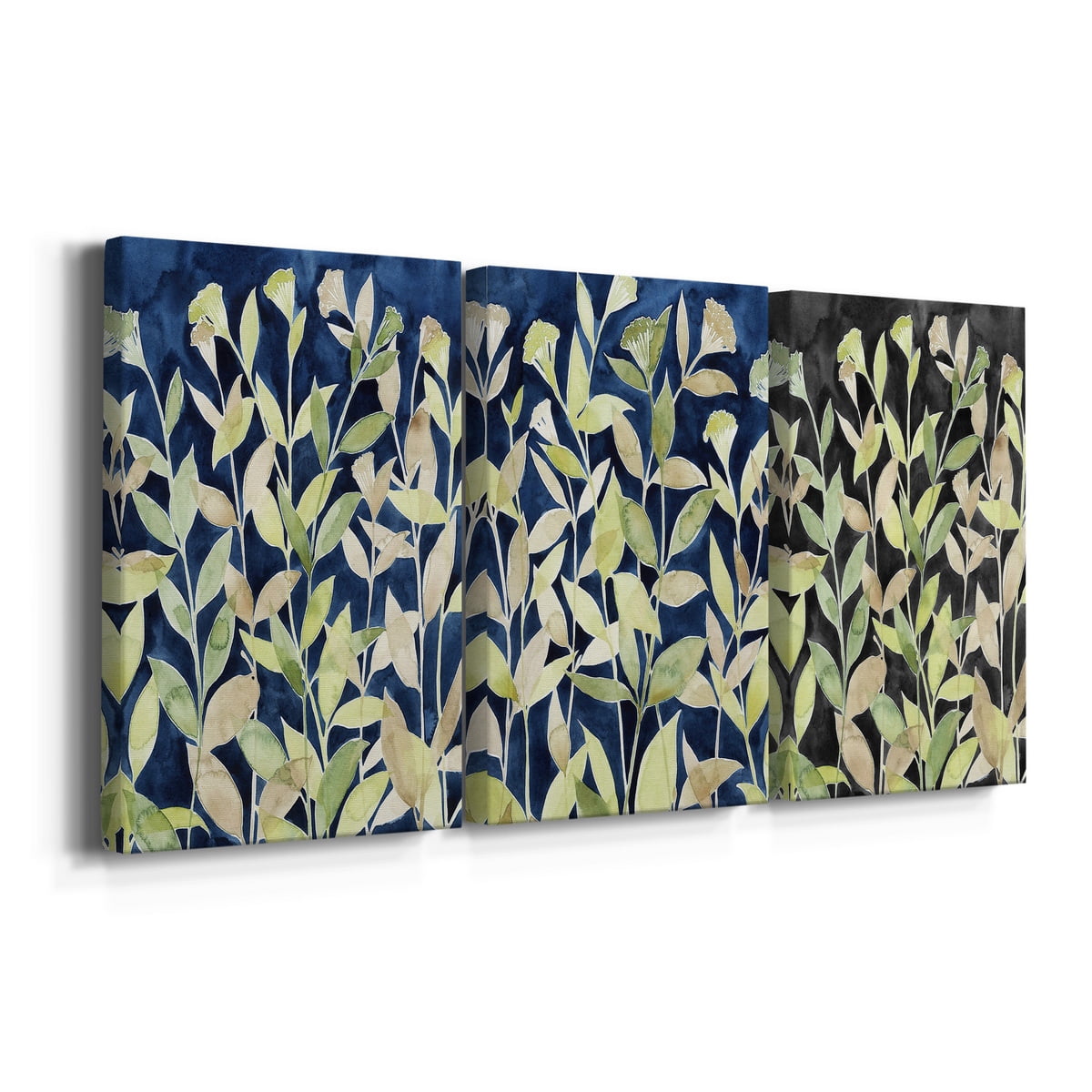 Indigo Blooming Night I Premium Gallery Wrapped Canvas - Ready to Hang - 24 x 36 Each