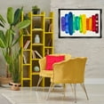 thumbnail image 3 of Stupell Industries Rainbow Ombre Shapes Abstract Painting Black Floater Framed Canvas Art Print Wall Art, 31 x 21, 3 of 10