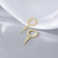 thumbnail image 5 of Sterling Silver Spike Earrings Hoop for Women Teens Geometric Huggie Hoop Earrings Drop Punk Earrings Minimalist Huggie, 5 of 10