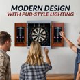 thumbnail image 4 of Hathaway Geneva Dartboard Cabinet with Integrated Lighting, Grain/Black/Gray, 4 of 7