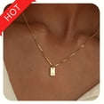 thumbnail image 3 of English Initial Letters Necklace 14K Gold Plated Necklace Delicate Golden Initials Tag Name Necklace Jewelry Gift,P, 3 of 33