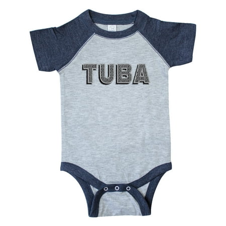 

Inktastic Tuba Gray Patterned Text Gift Baby Boy or Baby Girl Bodysuit