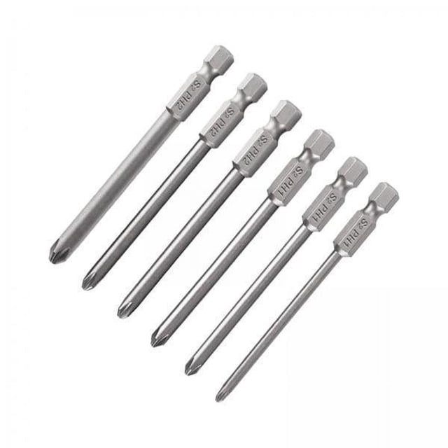 Kit de puntas de destornillador Gloria de 6 piezas para mango de 1/4