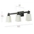 thumbnail image 5 of Classic 3-Light Wall Sconce Black Retro Vanity Lighting Minimalist Dome Lampshade Wall Light Fixture, 5 of 7