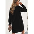 thumbnail image 4 of Vestido camisero con volantes y escote en V para mujer, vestido liso de color liso, 4 of 6
