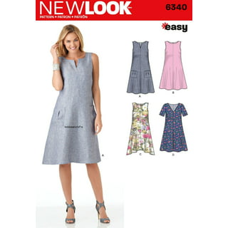 Simplicity New Look U06094A Misses Dresses Sewing Pattern, Red, A  (8-10-12-14-16-18)