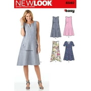 Simplicity New Look Patterns UN6340A Misses' Easy Dresses, A (8-10-12-14-16-18-20)