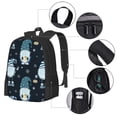 thumbnail image 2 of Disketp Gnome and Snowflakes Mochila Minimalista de Gran Capacidad, Mochila de Viaje para Escuela, Trabajo o Uso Diario, 2 of 6