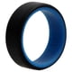thumbnail image 1 of Anillo de boda de silicona ROQ biselado de 8 mm Azul-negro para hombre, 1 of 1