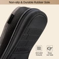 thumbnail image 5 of EverFoams Men's Comfort Memory Foam Moccasin Slippers Breathable Terry Cloth House Shoes with Anti-Skid Rubber Sole, 5 of 8