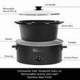 thumbnail image 3 of Homecookin 6qt Small Manual Slow Cooker for Family Diet-Black, 3 of 5