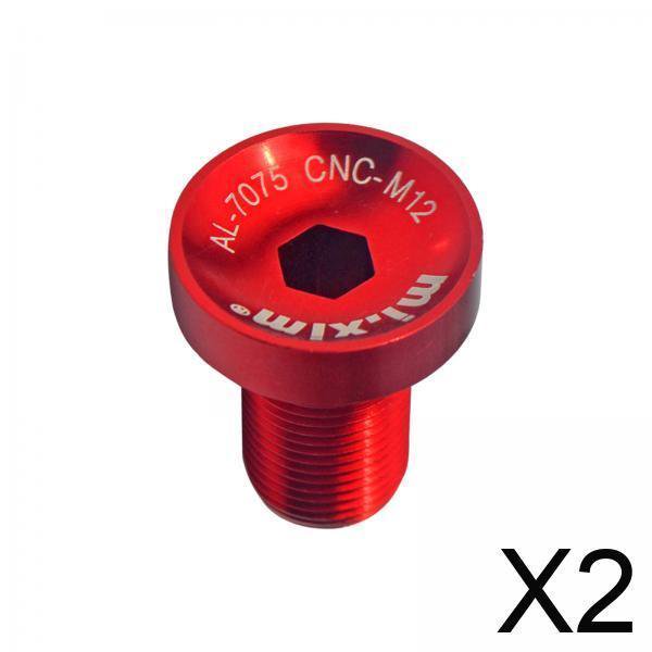 2 Pernos De Manivela De Bicicleta De Repuesto, Componentes De Ciclismo, Tornillo De Pedalier De Bicicleta M12 Rojo