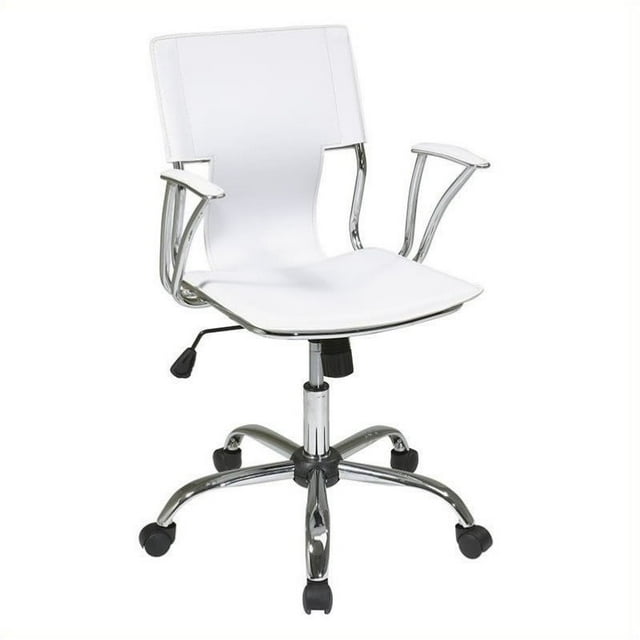 Pemberly Row Chaise de Bureau en Blanc