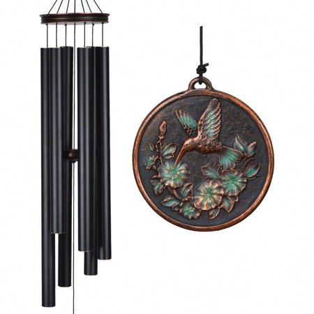Large Wind Chimes For Outside Deep Tone 46 Wind Chimes Outdoor Windchimes Outdoors Hummingbird Wind Chime Sympathy Gift Patio Home Decor Vintage Black 46 Hummingbird