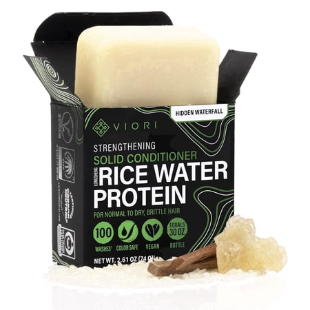Viori Hidden Waterfall Conditioner Bar Made with Rice Water - Handcrafted All Natural Organic Conditioner