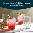 thumbnail image 2 of Libbey Tiki Statue Rocks Glasses Set, Iconic Mid Century Short Drinking Glasses Set of 4, Modern Cocktail Drinking Glasses for Backyard Parties, 2 of 6