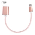 thumbnail image 1 of Type-C Adapter Cable, Reinforced Joints OTG Adapter Cable, Card Reader Adapter Cable, 2Pcs For Mobile Phones Computer Tablet Golden,silver,pink, 1 of 8